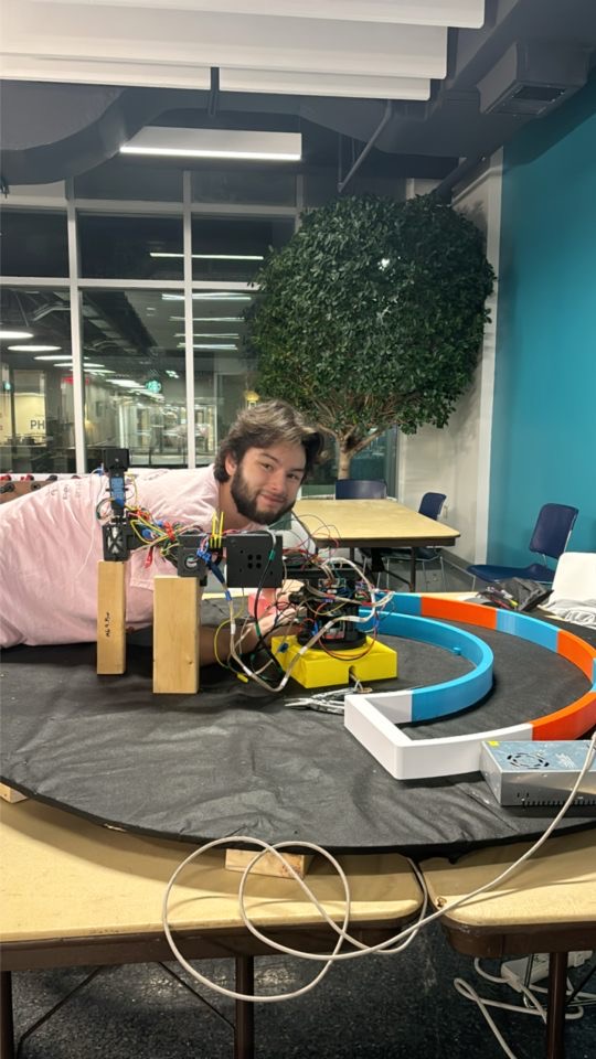 Andrew on his last all-nighter